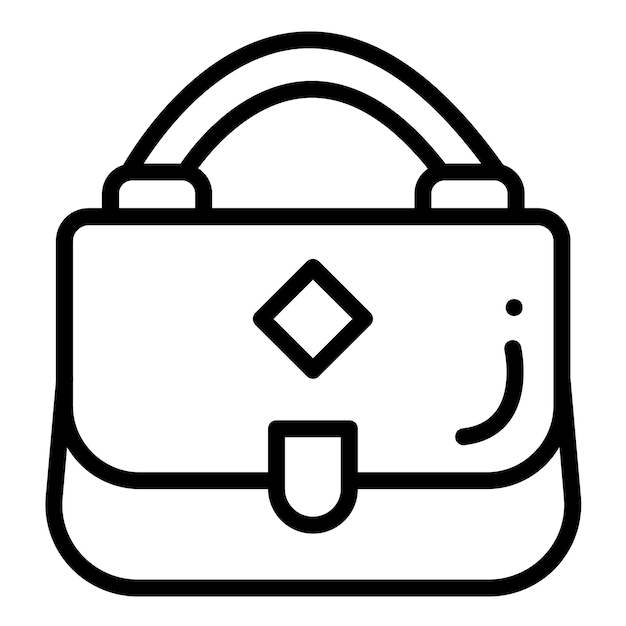 Estilo del icono del bolso de mano de diseño vectorial