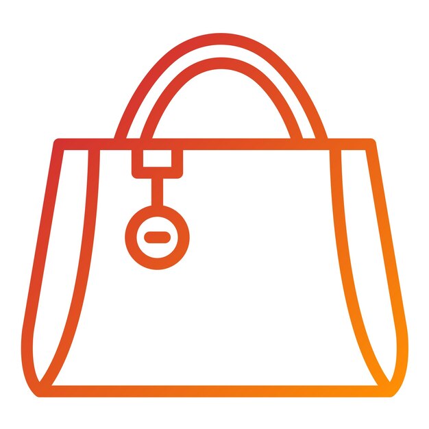 Estilo del icono del bolso de mano de diseño vectorial