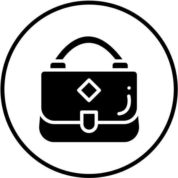 Estilo del icono del bolso de mano de diseño vectorial