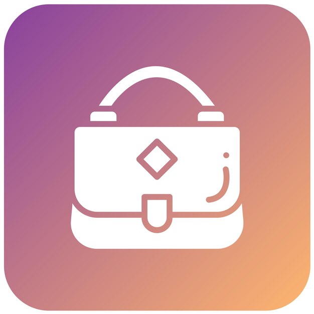 Estilo del icono del bolso de mano de diseño vectorial