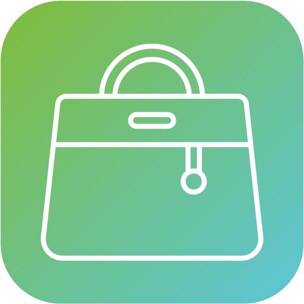Estilo del icono del bolso de mano de diseño vectorial