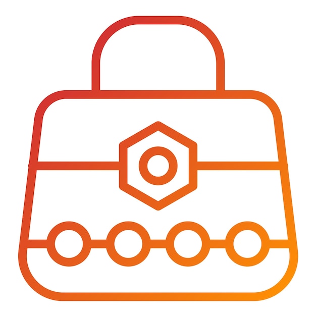Estilo del icono del bolso de mano de diseño vectorial