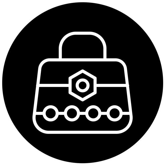 Estilo del icono del bolso de mano de diseño vectorial