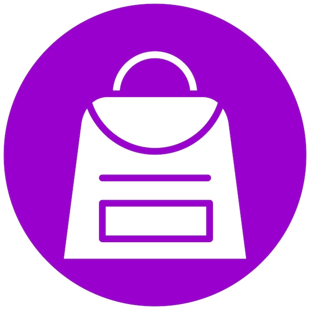 Estilo del icono del bolso de mano de diseño vectorial