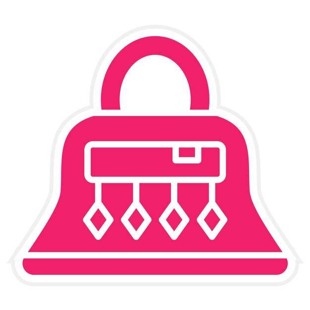 Estilo del icono del bolso de mano de diseño vectorial