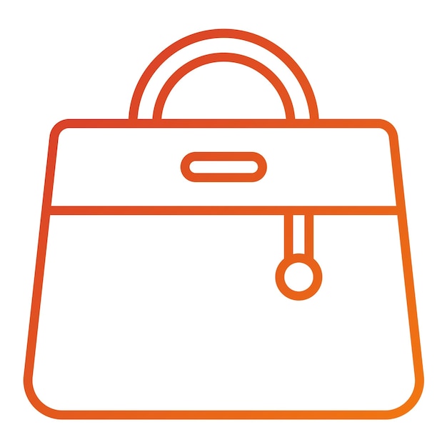 Estilo del icono del bolso de mano de diseño vectorial