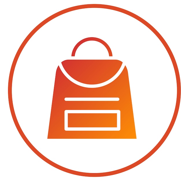 Estilo del icono del bolso de mano de diseño vectorial