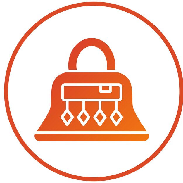 Estilo del icono del bolso de mano de diseño vectorial