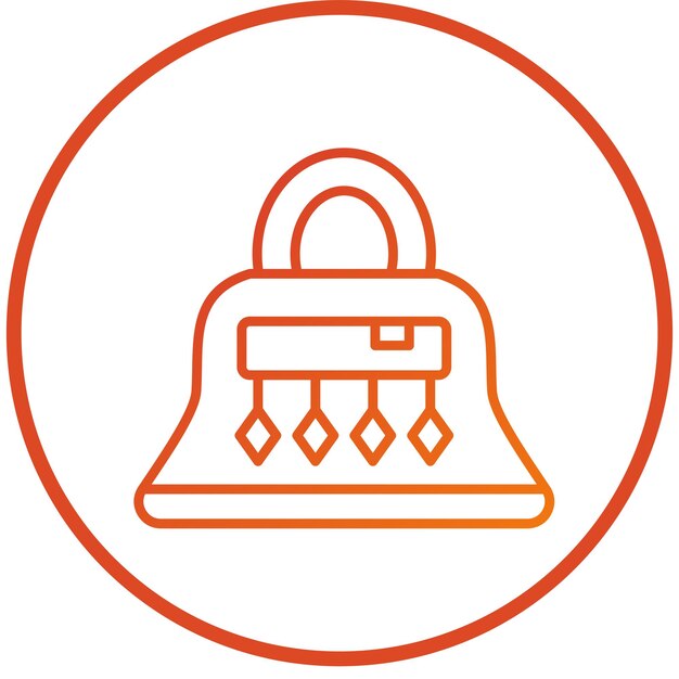 Estilo del icono del bolso de mano de diseño vectorial