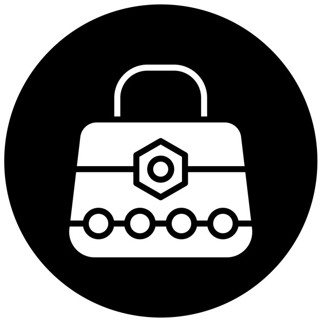 Estilo del icono del bolso de mano de diseño vectorial