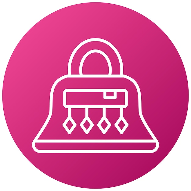 Estilo del icono del bolso de mano de diseño vectorial