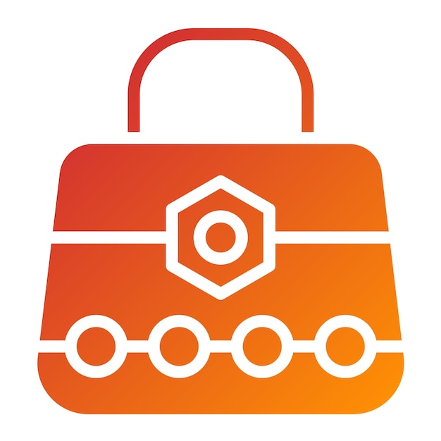Estilo del icono del bolso de mano de diseño vectorial