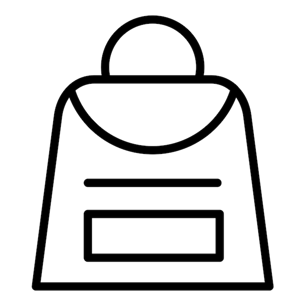 Estilo del icono del bolso de mano de diseño vectorial