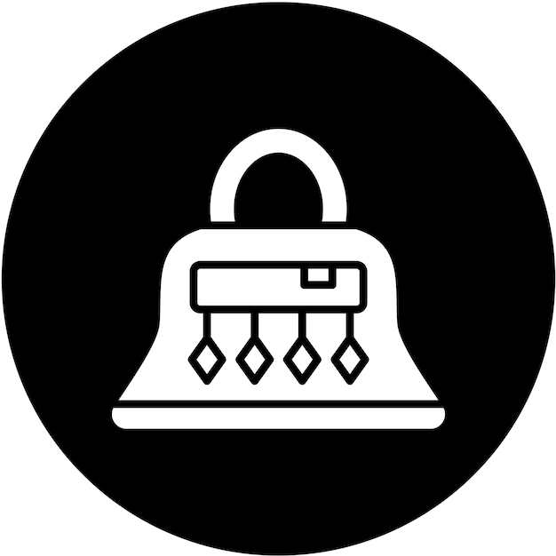 Estilo del icono del bolso de mano de diseño vectorial