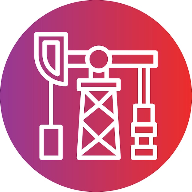 Estilo del icono de la bomba de aceite de diseño vectorial