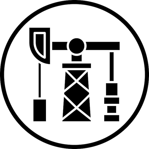 Estilo del icono de la bomba de aceite de diseño vectorial