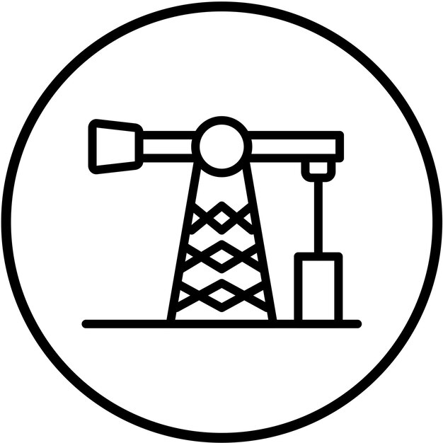 Estilo del icono de la bomba de aceite de diseño vectorial