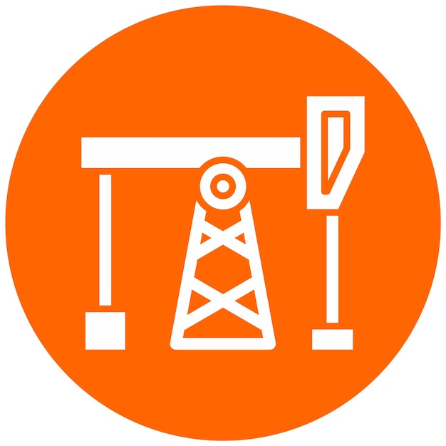 Estilo del icono de la bomba de aceite de diseño vectorial