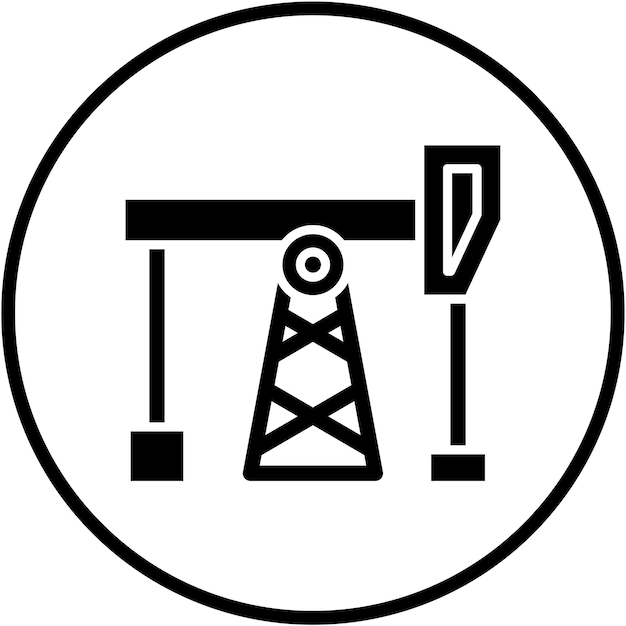 Estilo del icono de la bomba de aceite de diseño vectorial