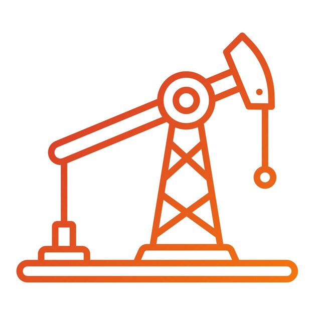 Estilo del icono de la bomba de aceite de diseño vectorial