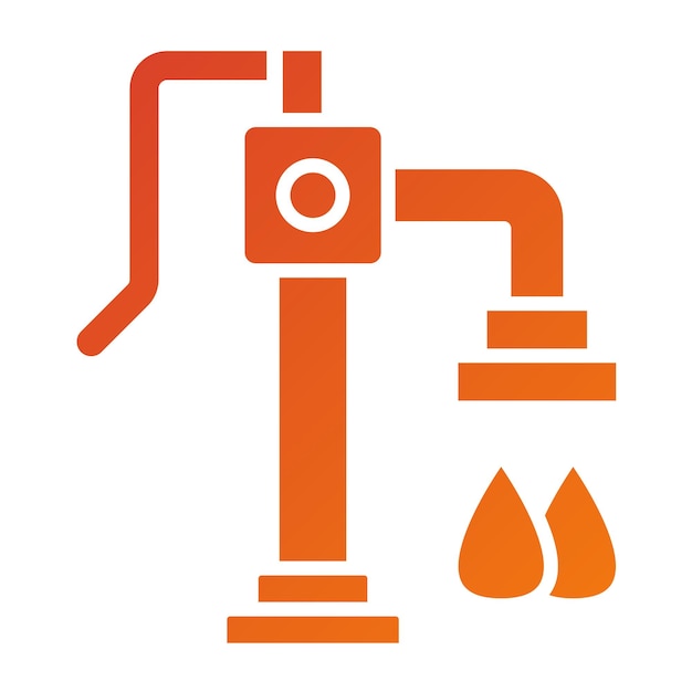 Estilo del icono de la bomba de agua de diseño vectorial