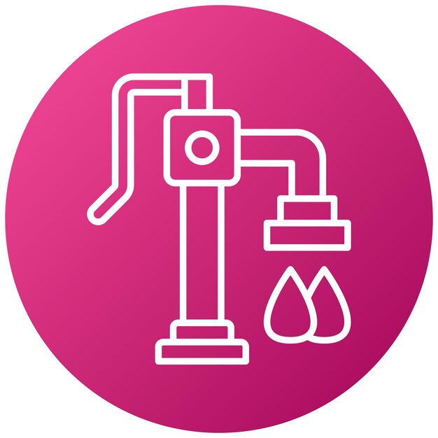 Estilo del icono de la bomba de agua de diseño vectorial