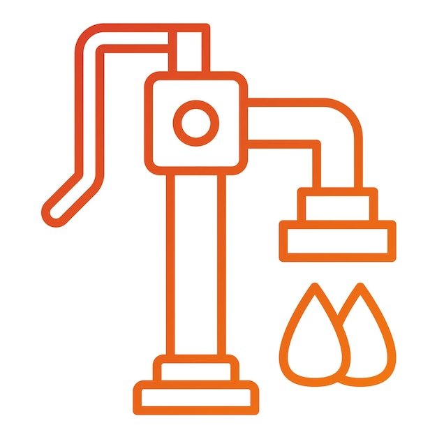 Estilo del icono de la bomba de agua de diseño vectorial