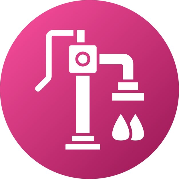Estilo del icono de la bomba de agua de diseño vectorial