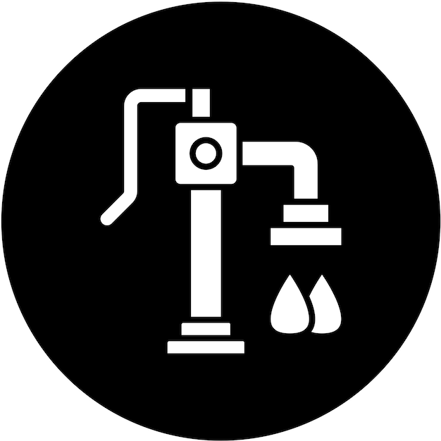 Estilo del icono de la bomba de agua de diseño vectorial