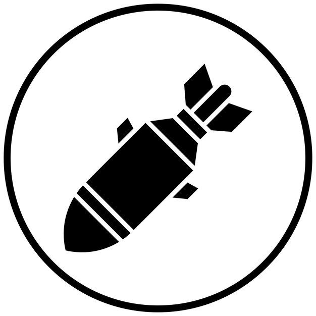 Estilo del icono de la bomba del ejército