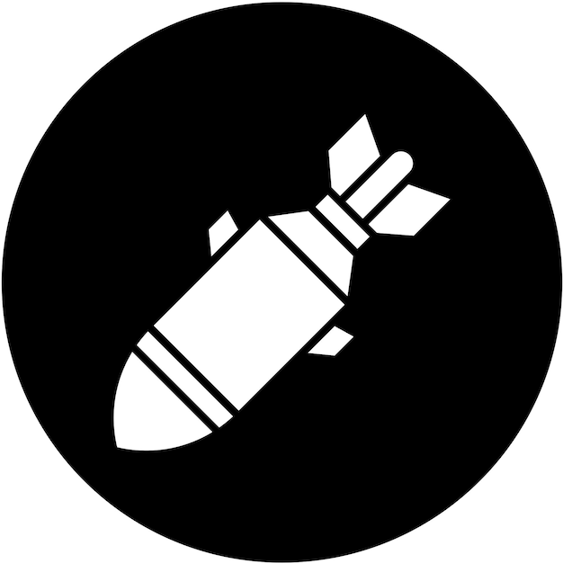Estilo del icono de la bomba del ejército