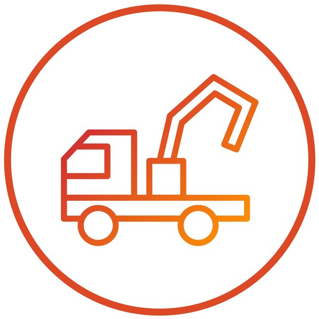 Estilo del icono de la bomba de hormigón de diseño vectorial