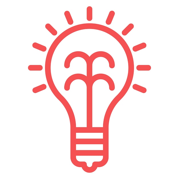 Estilo del icono de la bombilla de diseño vectorial
