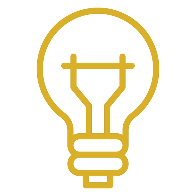 Estilo del icono de la bombilla de diseño vectorial