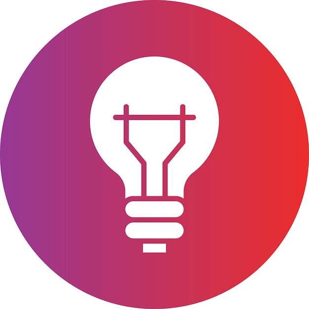 Estilo del icono de la bombilla de diseño vectorial