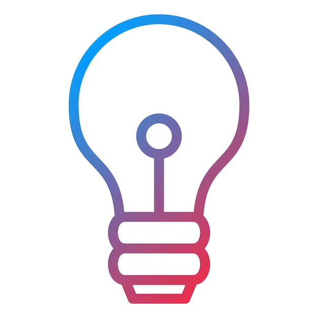 Estilo del icono de la bombilla de diseño vectorial