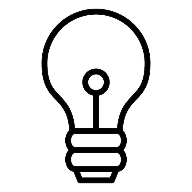 Estilo del icono de la bombilla de diseño vectorial