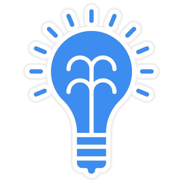Estilo del icono de la bombilla de diseño vectorial