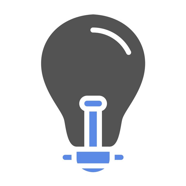 Estilo del icono de la bombilla de diseño vectorial