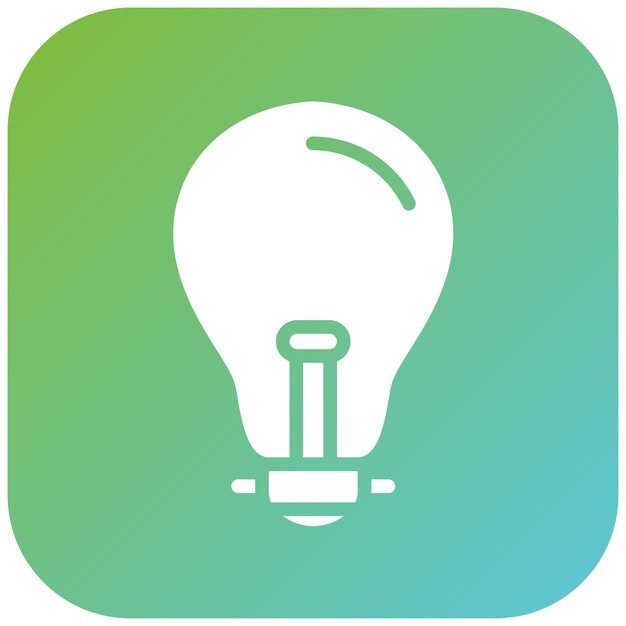Estilo del icono de la bombilla de diseño vectorial