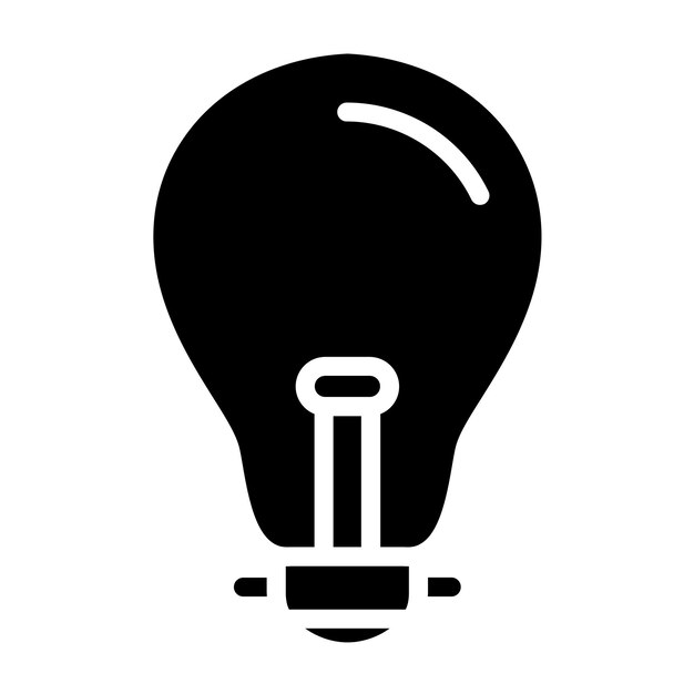 Estilo del icono de la bombilla de diseño vectorial