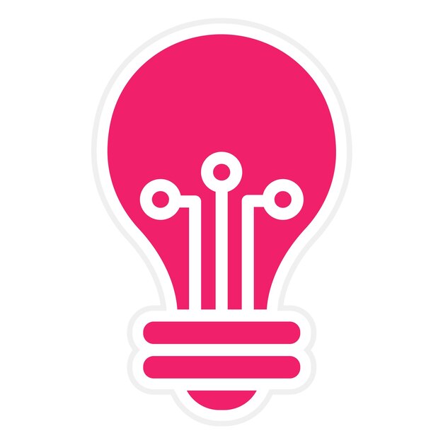 Estilo del icono de la bombilla inteligente de diseño vectorial