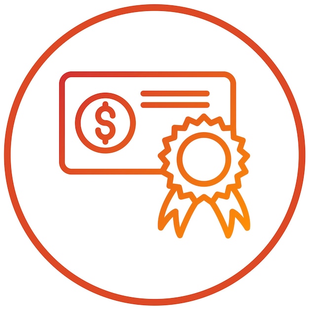 Estilo del icono de los bonos de diseño vectorial