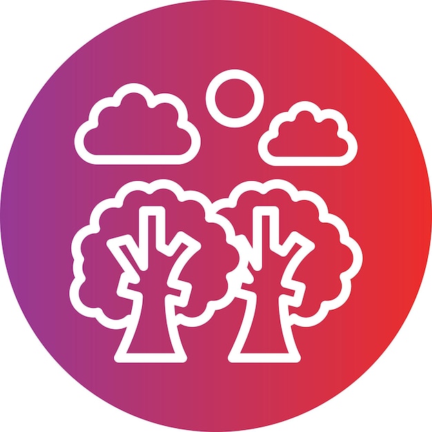 Estilo de icono de bosque de diseño vectorial