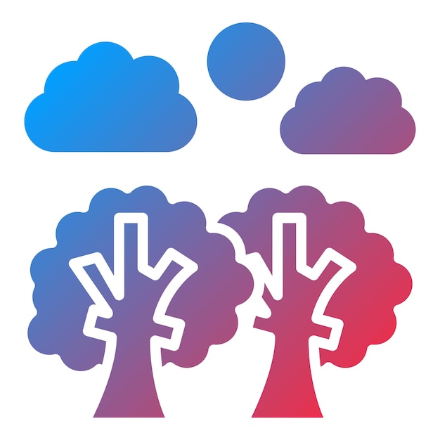 Estilo de icono de bosque de diseño vectorial