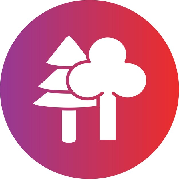 Estilo de icono de bosque de diseño vectorial