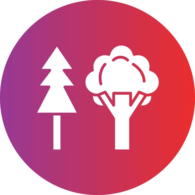 Estilo de icono de bosque de diseño vectorial