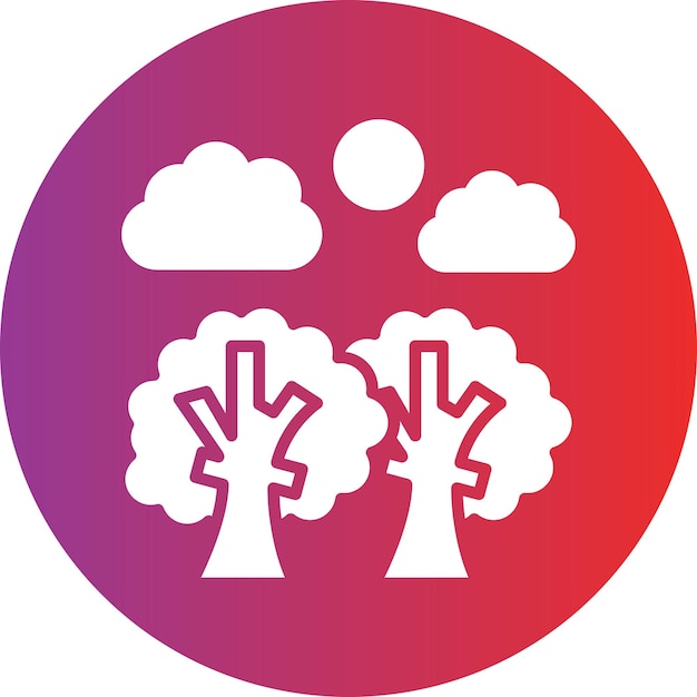 Estilo de icono de bosque de diseño vectorial