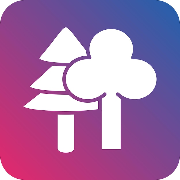 Estilo de icono de bosque de diseño vectorial