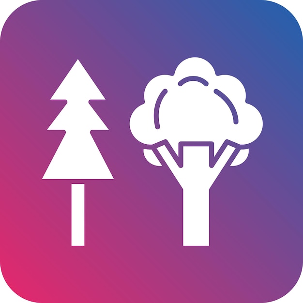 Estilo de icono de bosque de diseño vectorial